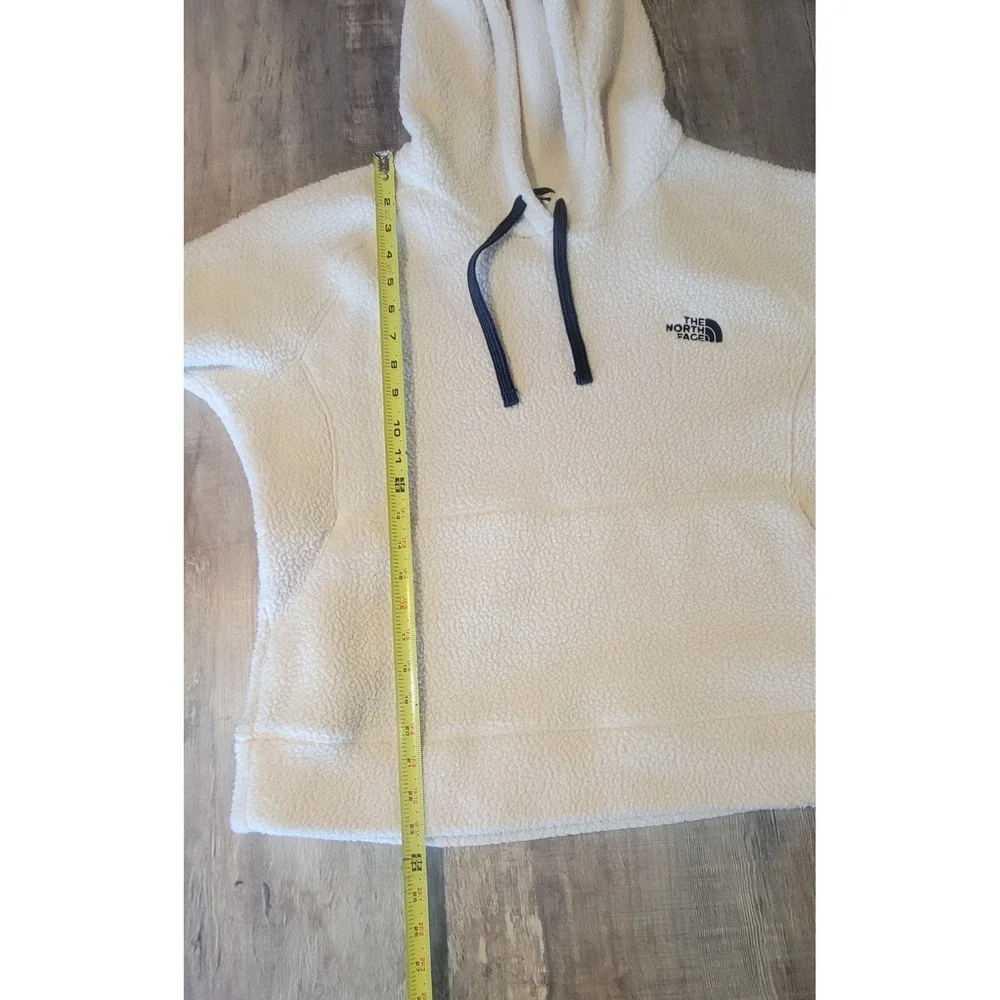 The North Face Jacket Womens Large White Campshire Sherpa Fleece Pullover Hoodie